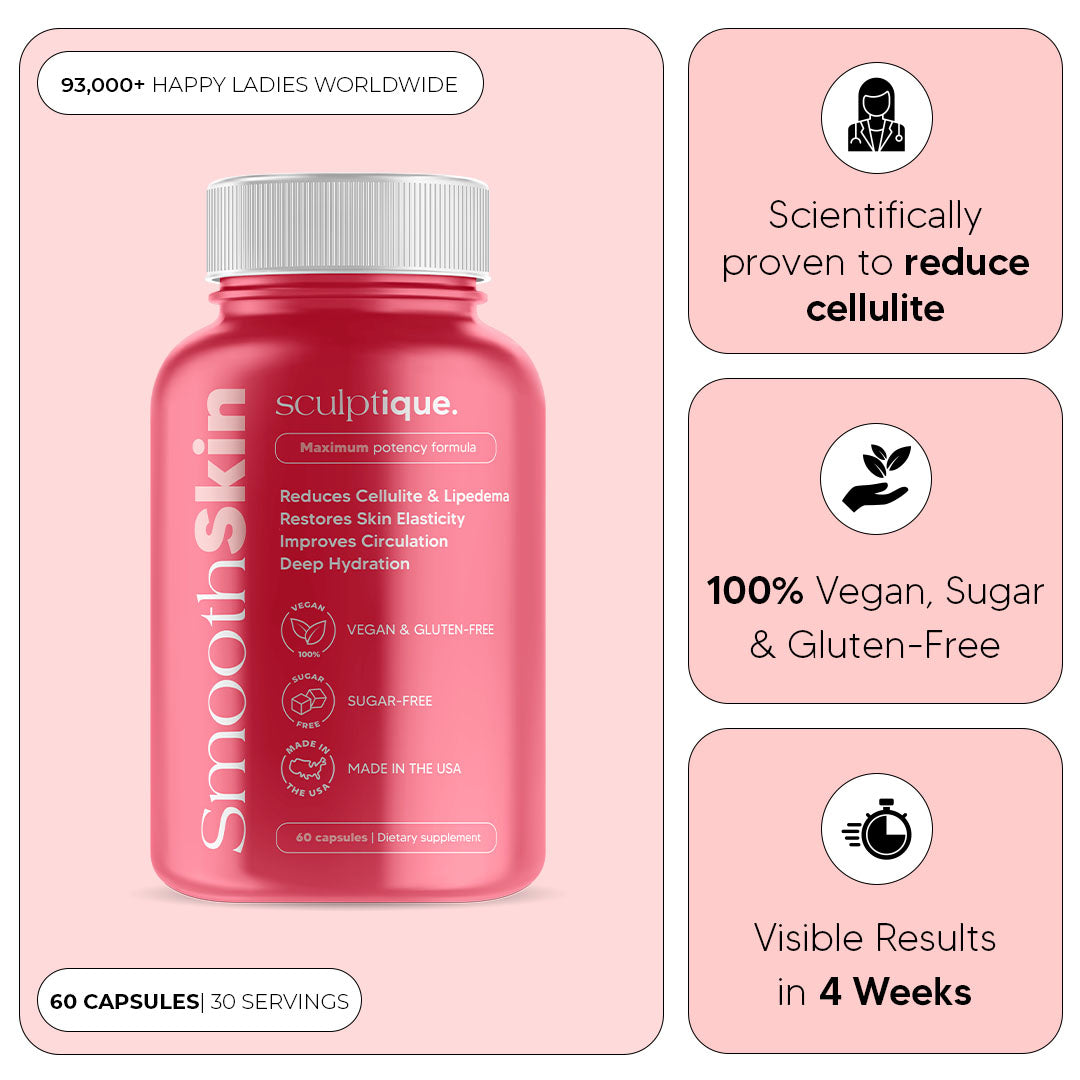 Sculptique™ Smooth Skin Anti-Cellulite & Lipedema Capsules for Firmer Thighs
