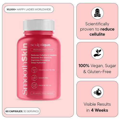 Sculptique Advanced Cellulite & Lipedema Support Capsules for Smooth, Firm Skin